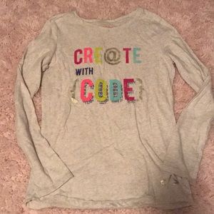NWOT “Create with Code” Long Sleeve Tee